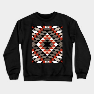 Native Tribal Red Pattern Crewneck Sweatshirt